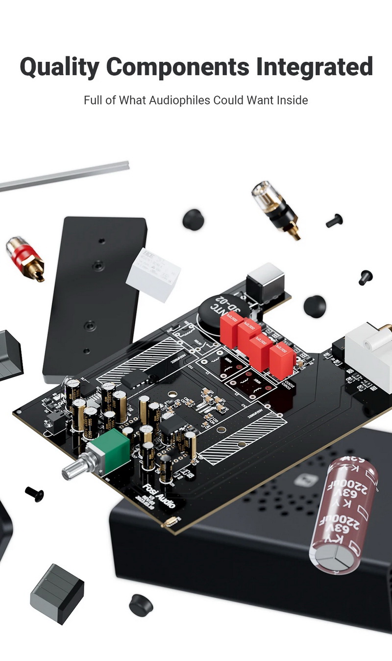 Fosi Audio V3-48V Power Amplifier ClassD ชิป TPA3255 อัพเกรด Op-Amp ได้ ประกันศูนย์ไทย