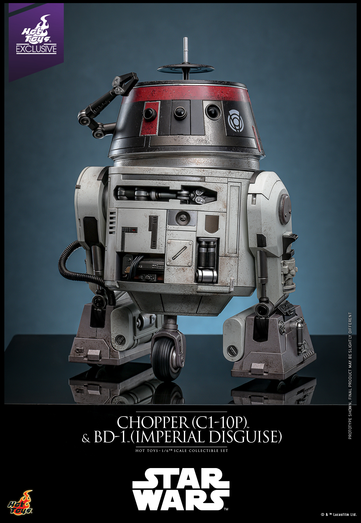 Hot Toys TMS152 Star Wars - Chopper (C1-10P) & BD-1 (Imperial Disguise) [Hot Toys Exclusive]