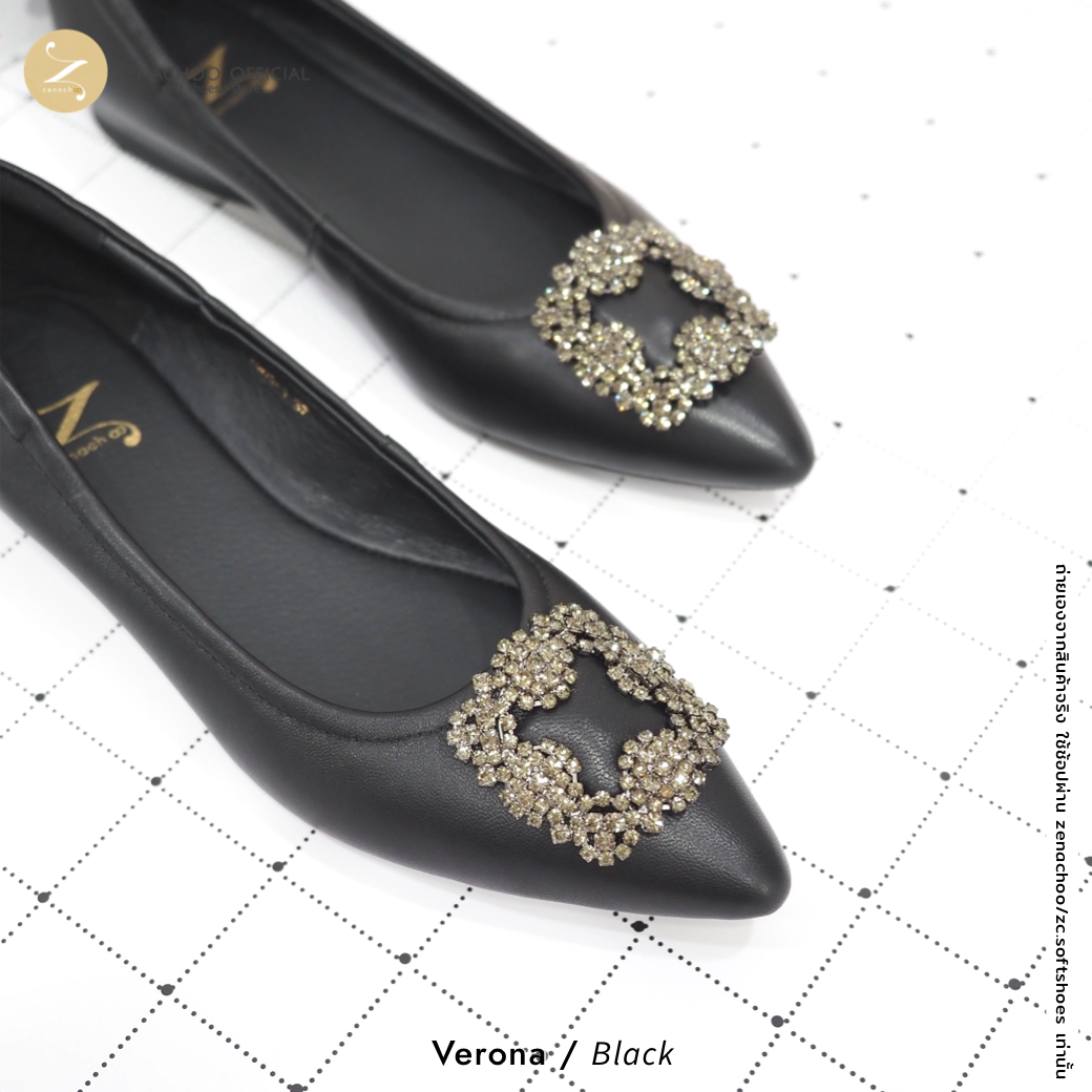 ทรงปกติ เปลี่ยนไซส์ได้ ไม่รับคืน Zenachoo รุ่น Verona เสริมด้านในสูง 1 นิ้ว หัวแหลม หนังแกะแท้