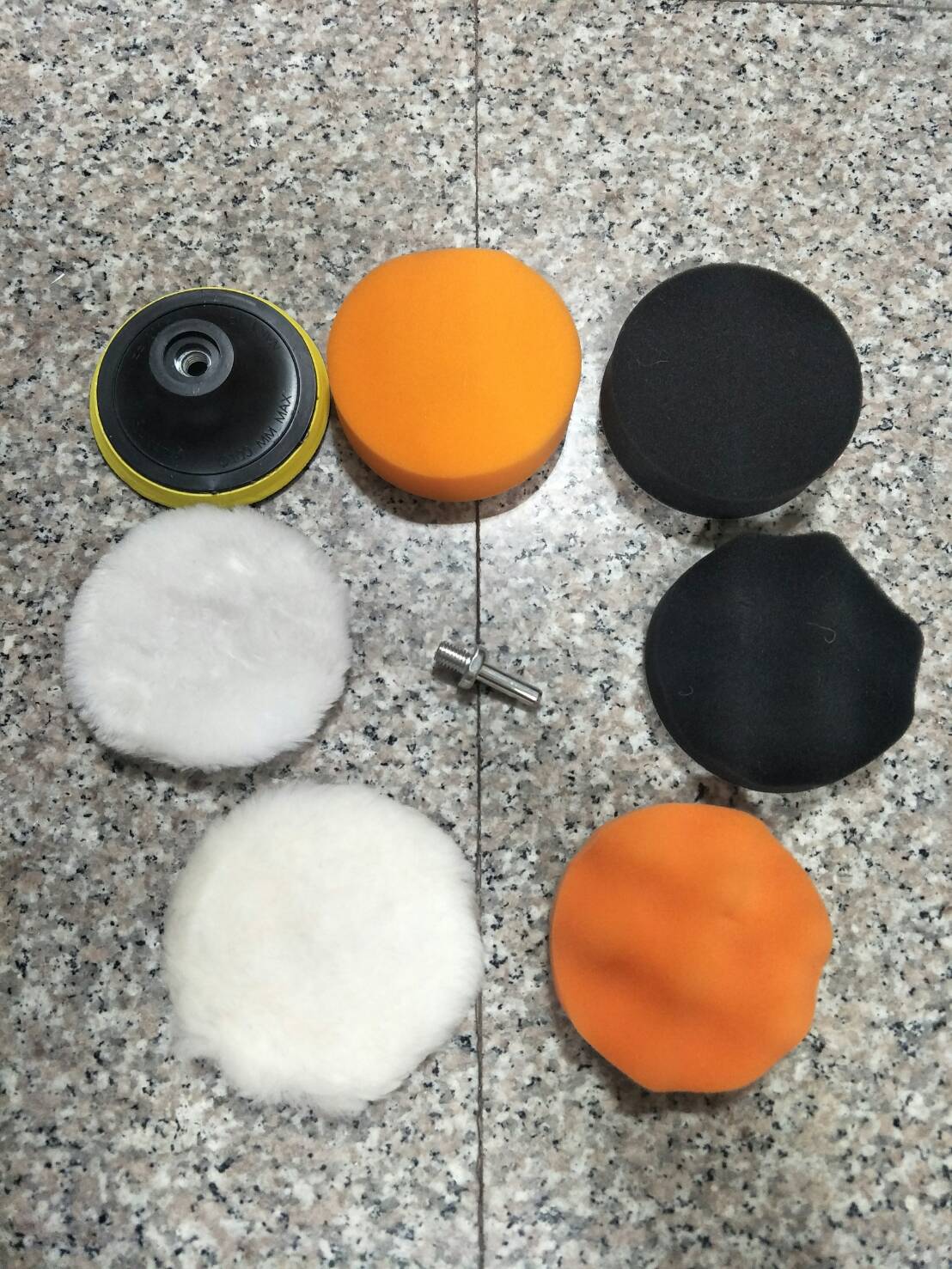 AD25 ชุดแปลงสว่าน/หินเจียร ขัดสีรถ 4 นิ้ว ขนแกะ ฟองน้ำ สุดคุ้ม 8 ชิ้น ขัดคราบ ขัดล้าง ขัดเงา ครบๆ