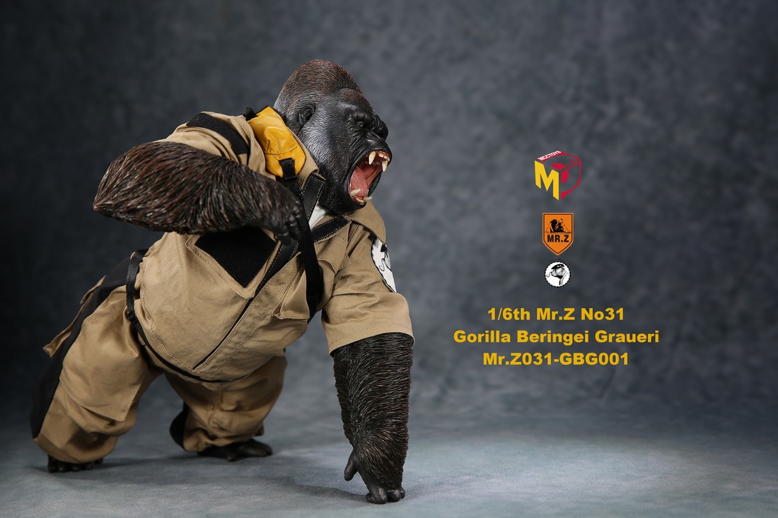 Mr.Z MRZ031-GBG001, 002 Animal Model - Gorilla Beringei Graueri (Black&White)
