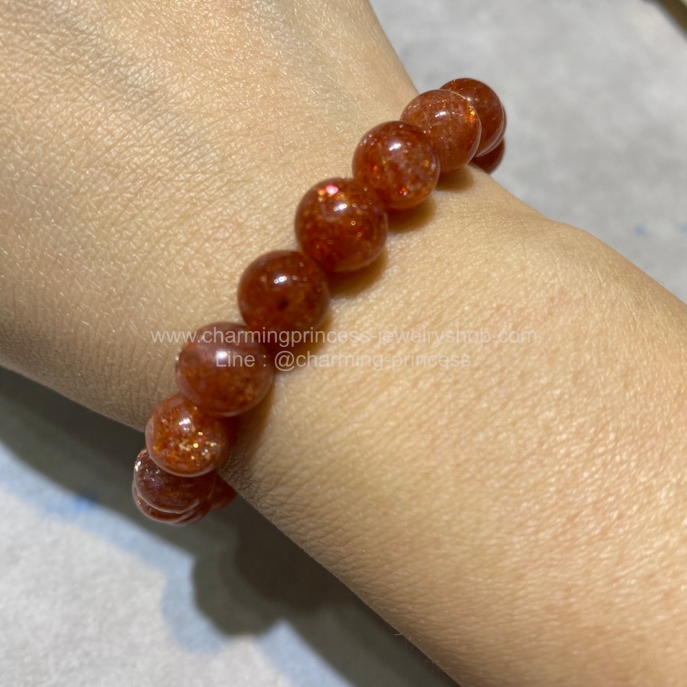 Sunstone ซันสโตน AAA+ 9 มม สวยมีประกายระยิบระยับ