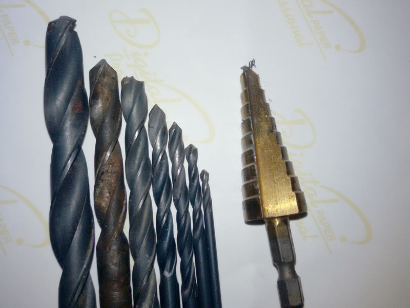 ST02 ดอกสว่านทรงเจดีย์ ดอกเจาะคว้านรู,Step Drill,ชุบไทเทเนียม ยกชุด 3 ดอก 5/9/15 Step เบอร์มิล ใหญ่สุด 32 mm * แกนกลมกันลื่น*