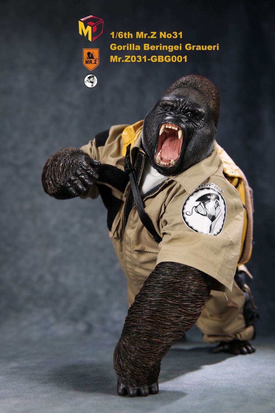 Mr.Z MRZ031-GBG001, 002 Animal Model - Gorilla Beringei Graueri (Black&White)