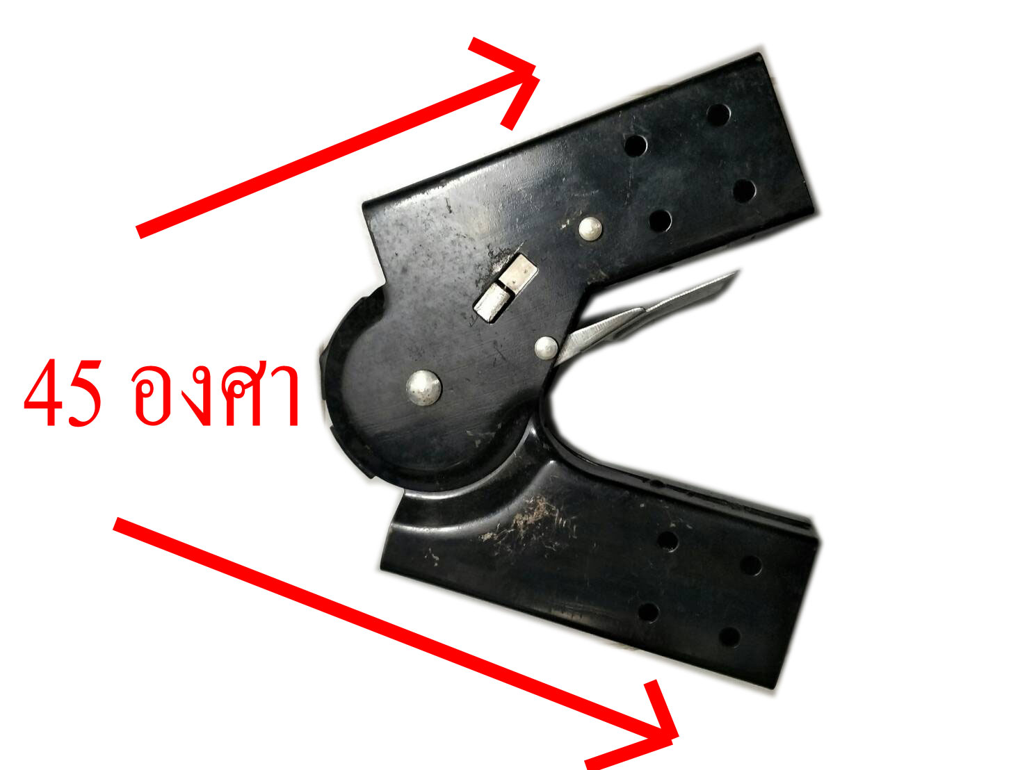 AC01 ข้อต่อบันไดพับ 5.5x2.7 CM ปรับได้ 5 ระดับ สำหรับ DIY ทำบันได หรือเตียง โต๊ะ อื่นๆ