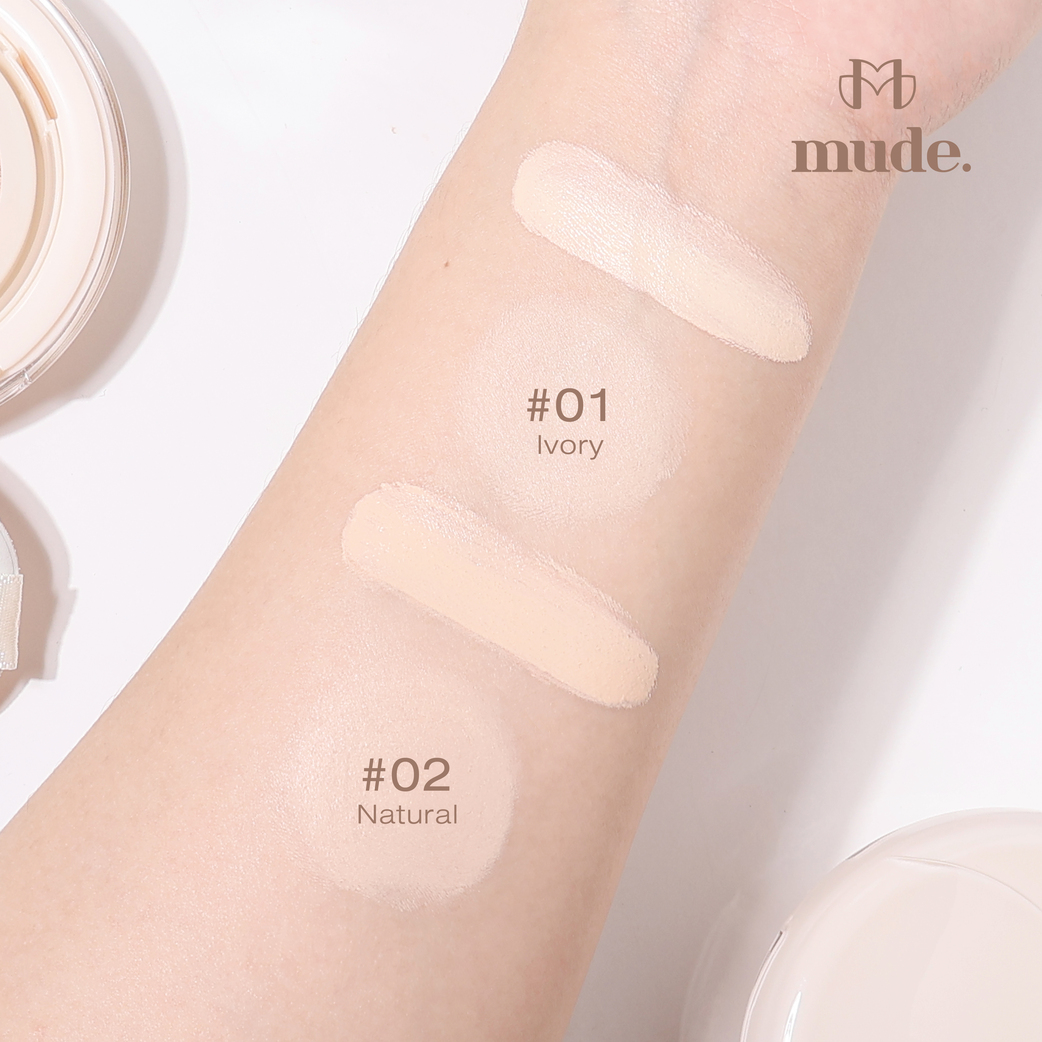 MUDE SOFT SILKY FIT CUSHION SPF 50 PA+++ (+REFILL) 30G. (คุชชั่น รองพื้น)