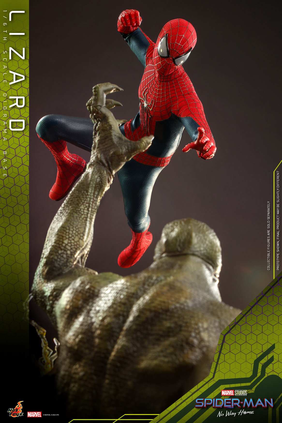 Hot Toys MMS658 1/6 The Amazing Spider-Man 2 - The Amazing Spider-Man + ACS013 1/6 Spider-Man: No Way Home - Lizard Diorama Base