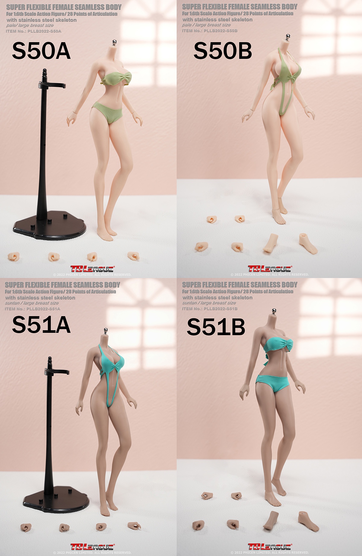 TBLeague S50B, S51B Body 1/6 Female Body Without Heaadsculpt
