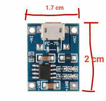 OT72 วงจรชาร์จแบตลิเธียม 5V 1A มีช่องเสียบ Micro USB พร้อมใช้