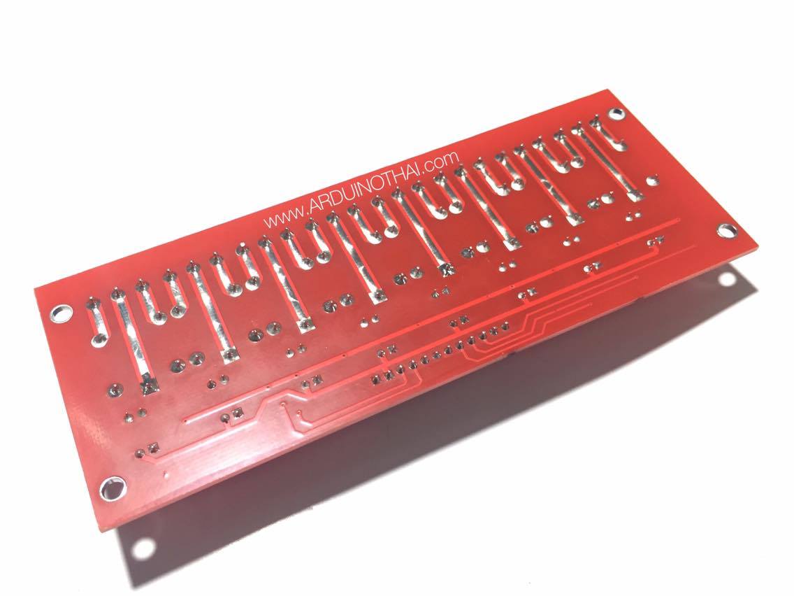 8 Channel 5V High Level Trigger Relay Module โมดูลรีเลย์ 8 ช่องควบคุมแบบแยกกราวน์
