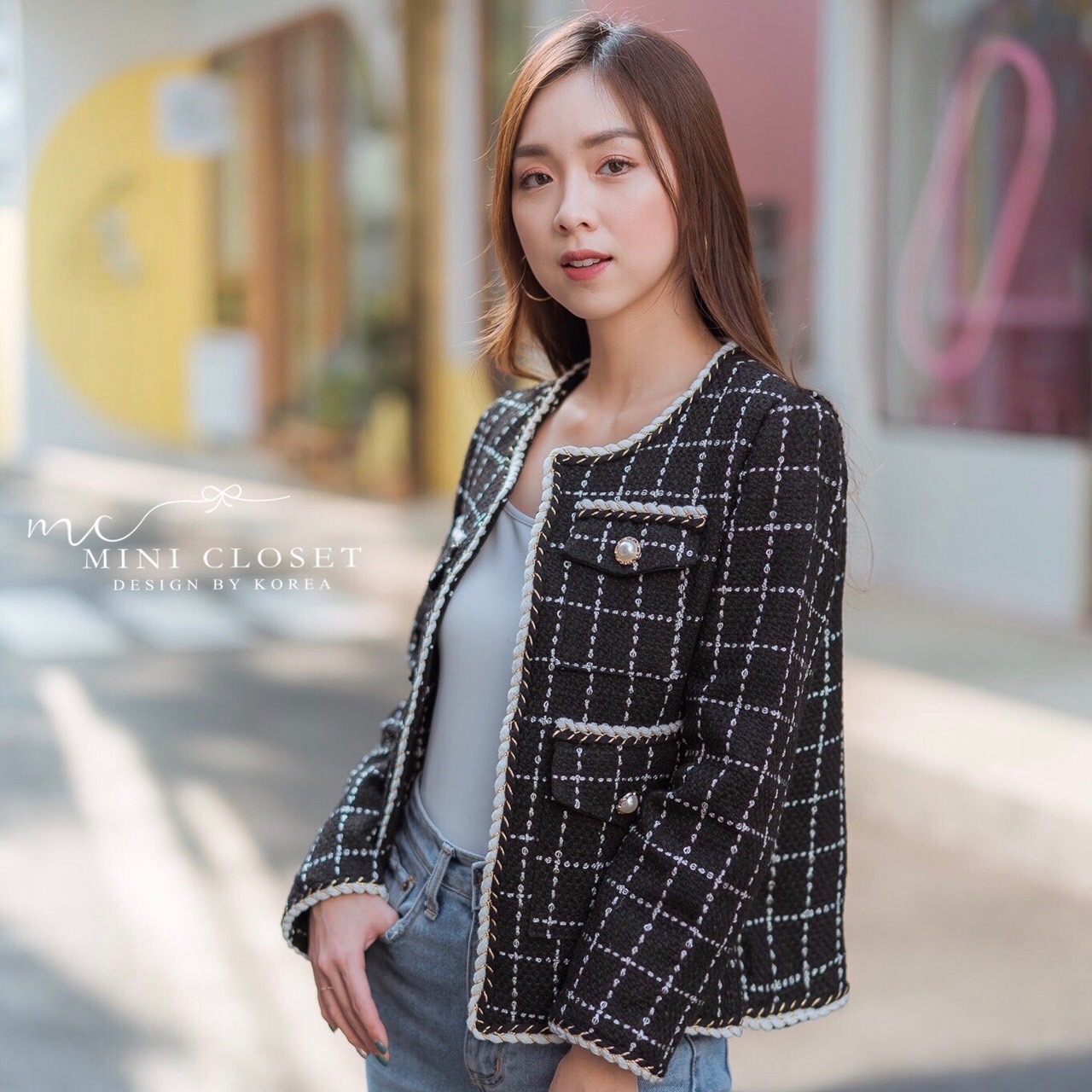 เสื้อคลุมผ้าทวีต สวยหรูดูดี มีให้เลือก 2 สีค่ะ