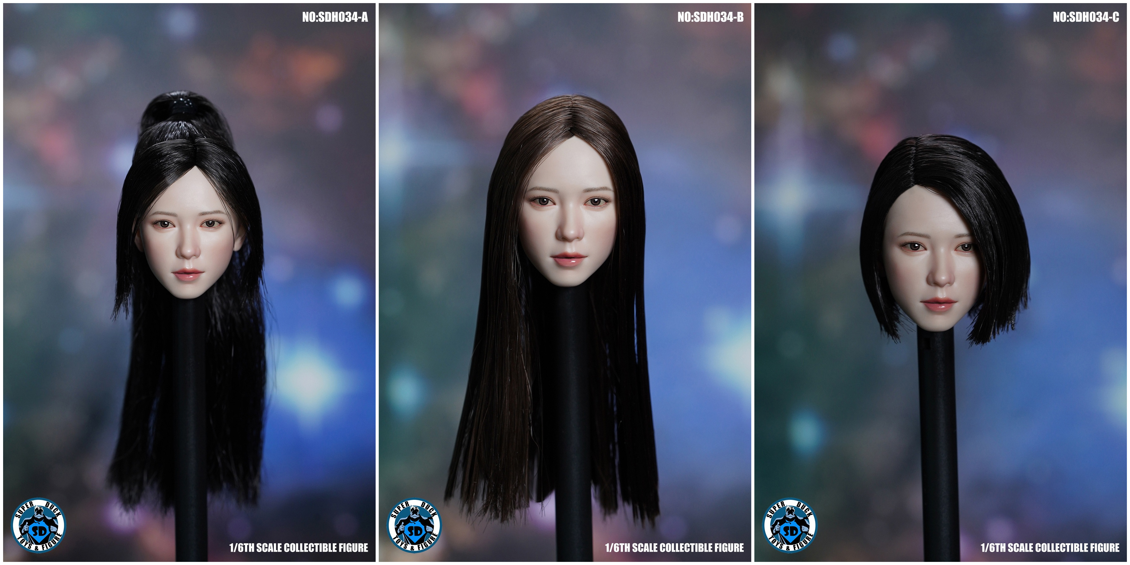 SUPER DUCK SDH034-B 1/6 Female Headsculpt