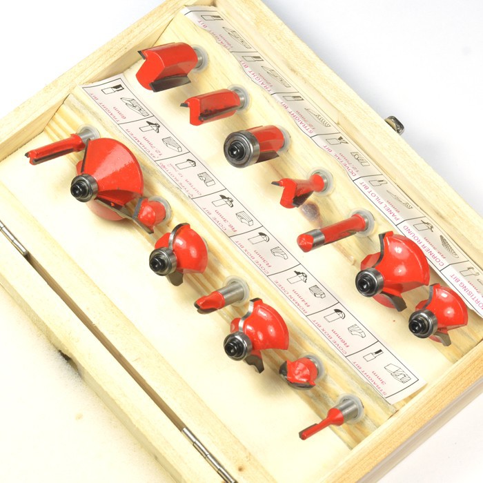 DR01 ดอกกัดลายไม้ ดอกเร้าเตอร์ ดอกทริมเมอร์ ชุด 15 ดอก แกน 6.35mm