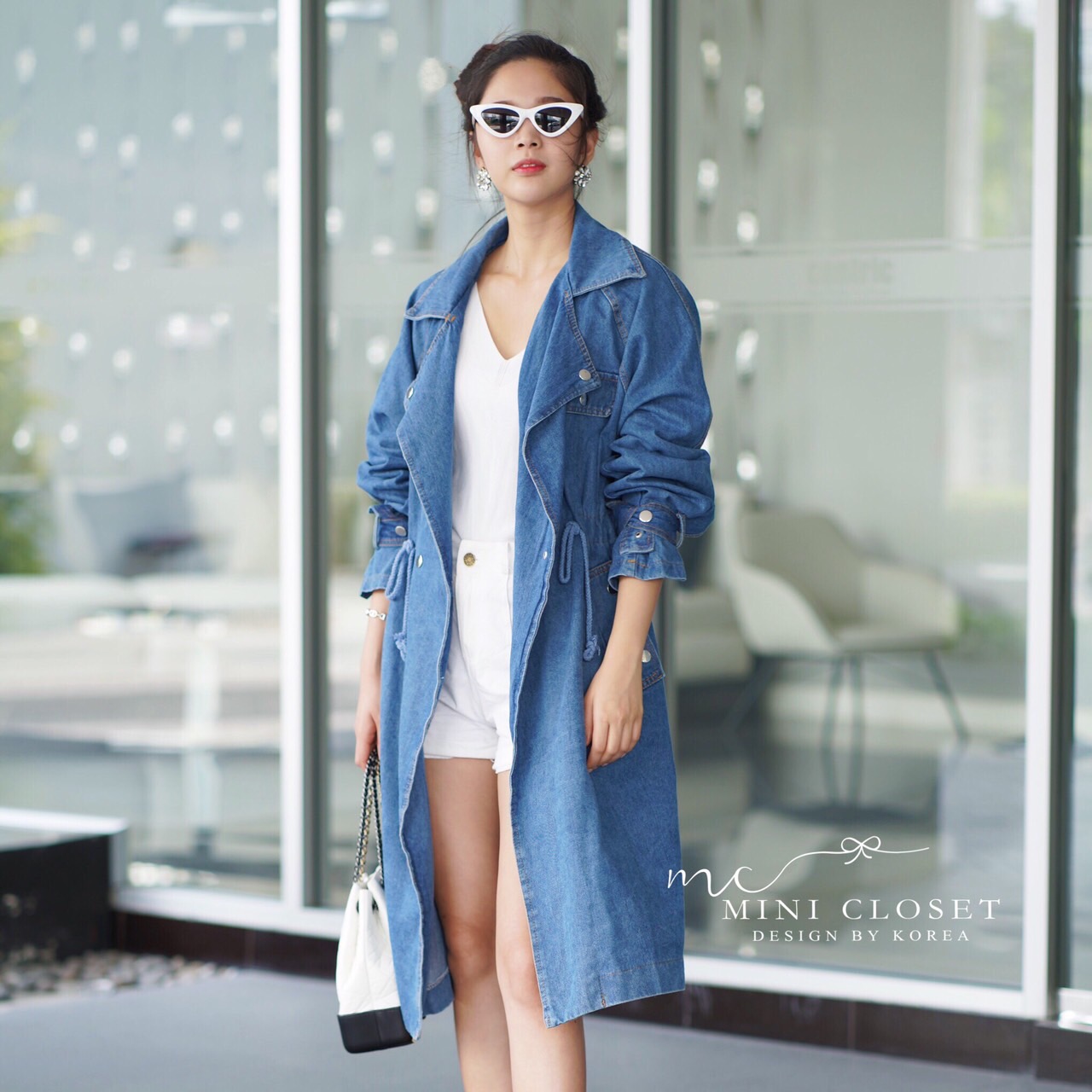 เสื้อคลุมยาวผ้ายีนส์