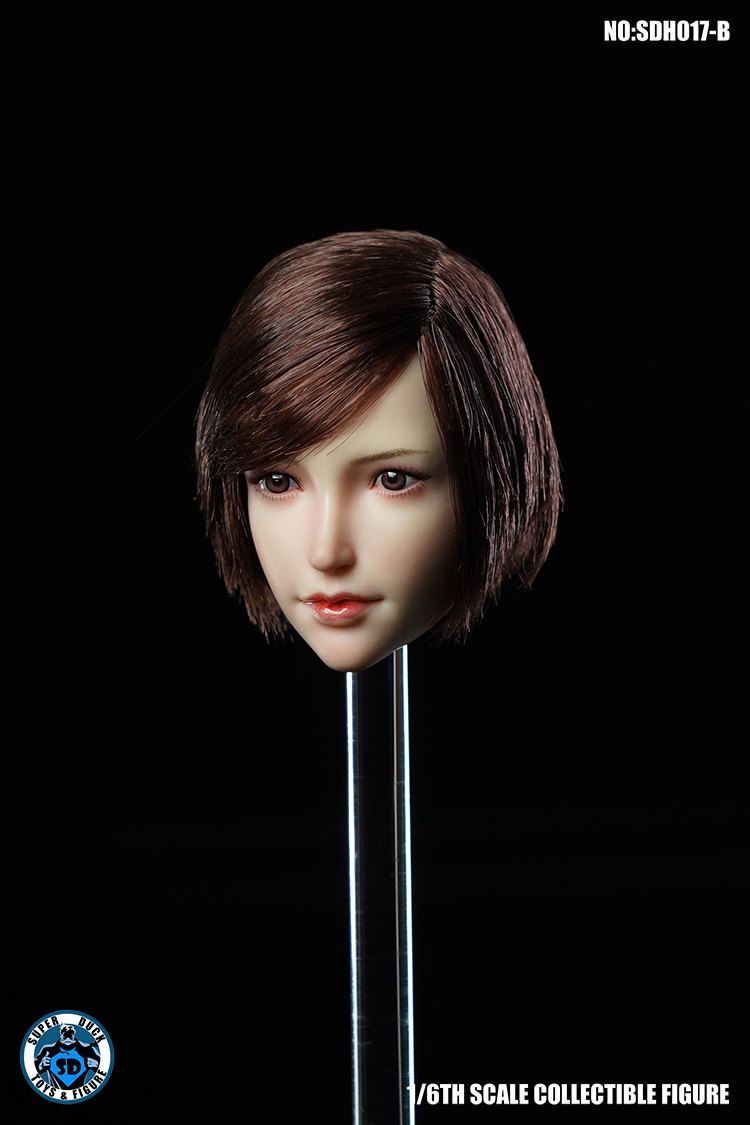 SUPER DUCK SDH017-C Female Head Carving (White Long Hair)