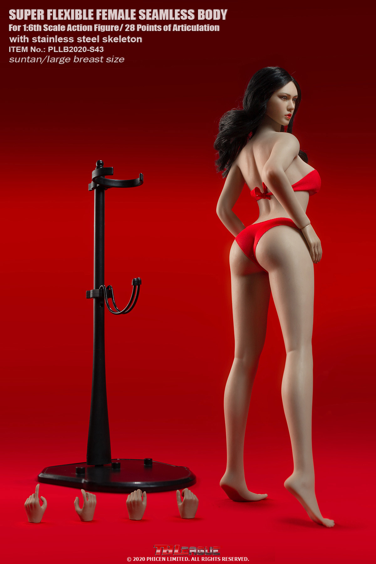 TBLeague PLLB2020-S43A 1/6 Suntan Large Breast Size Female Super-Flexible