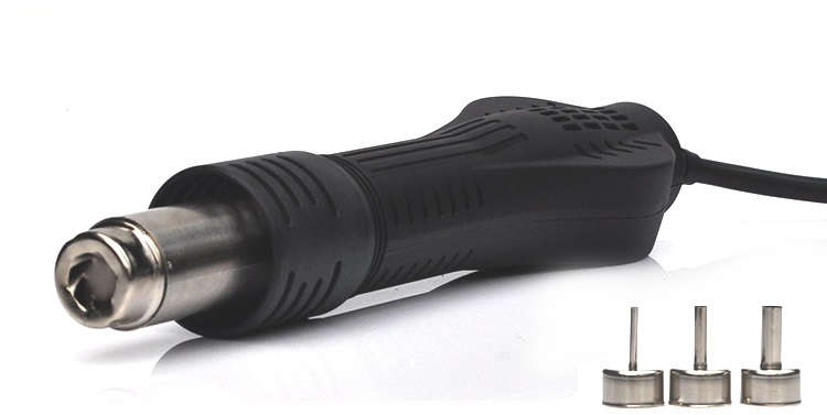 เครื่องเป่าลมร้อน + หัวแร้ง GUNAISI GS8586D +อุปกรณ์เสริม9ชิ้น