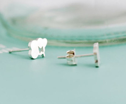 ต่างหูสำหรับผิวแพ้ง่าย เงินแท้ 92.5% เมฆฝนลมหนาว