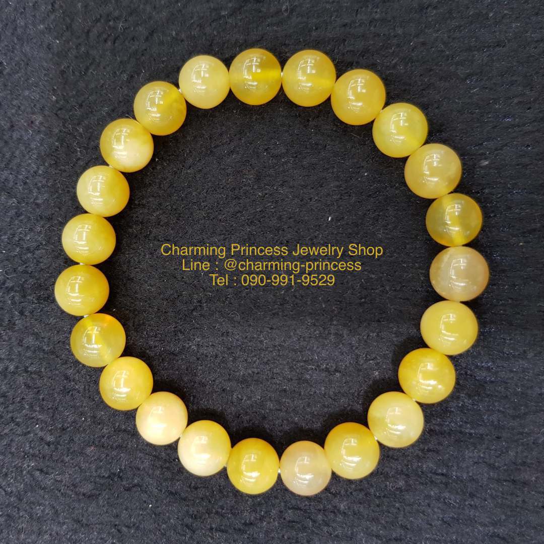 Opal โอปอล สีเหลือง 8 มม เป็นอัญมณีแห่งความหวัง ความรัก ความปรารถนา ช่วยเสริมสร้างความสำเร็จ