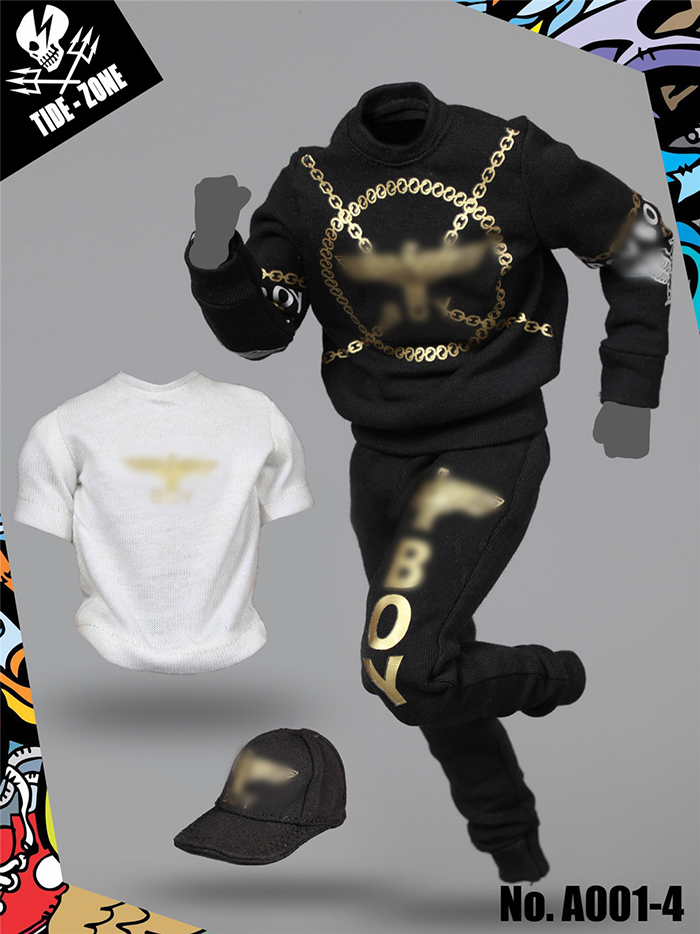 TIDE-ZONE A001-3,4 Street Fashion Black Outfits