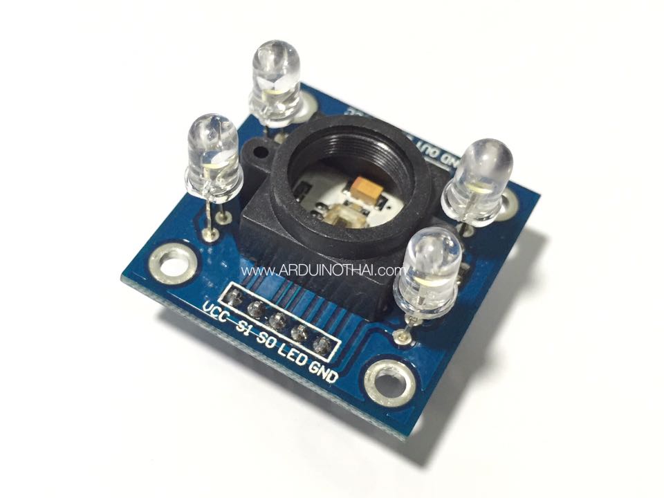 RGB Colour Sensor (TCS230/TCS3200) เซนเซอร์ตรวจจับสี RGB แบบมีที่ครอบแสง สต็อกไทยส่งไว
