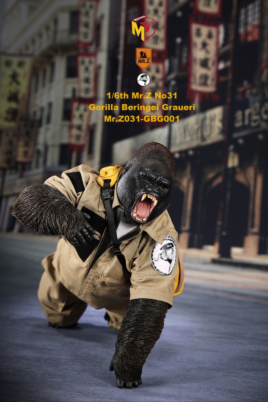 Mr.Z MRZ031-GBG001, 002 Animal Model - Gorilla Beringei Graueri (Black&White)