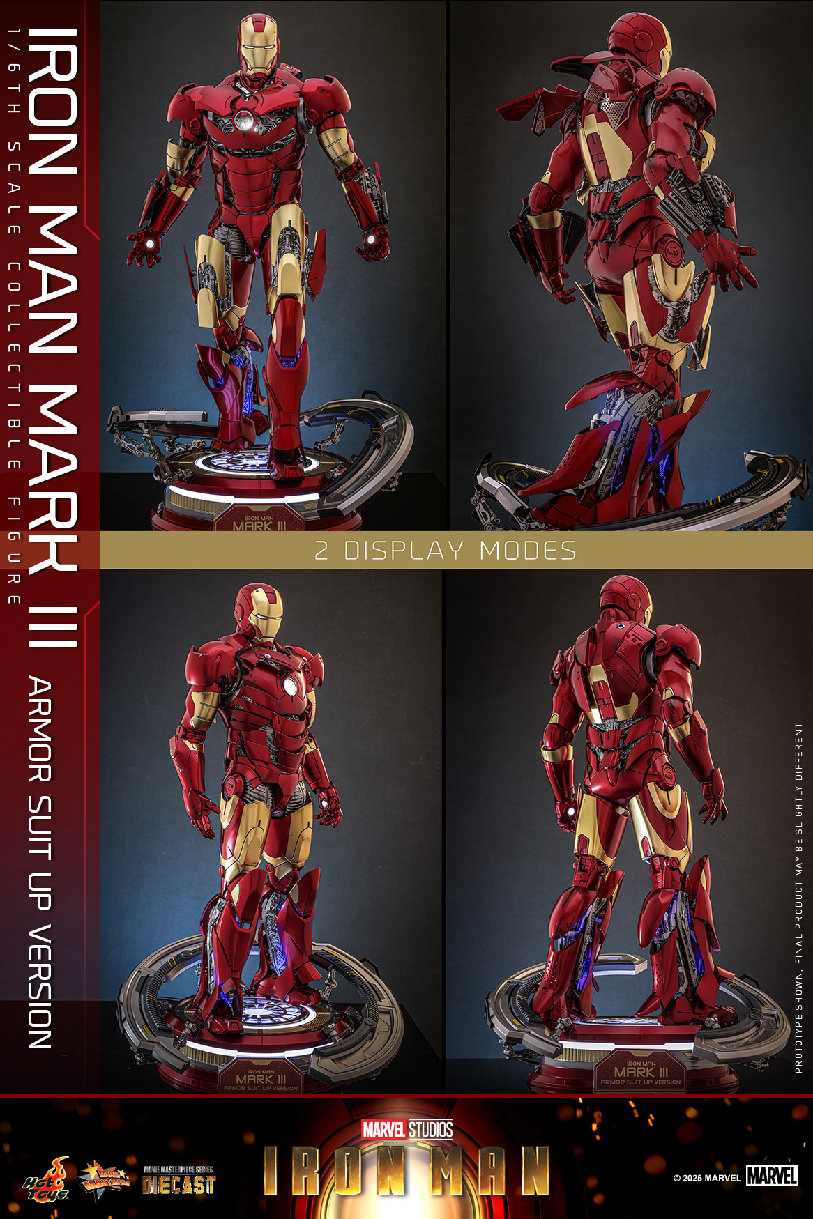 Hot Toys MMS825D72 Iron Man - Iron Man Mark III (Armor Suit Up Version)