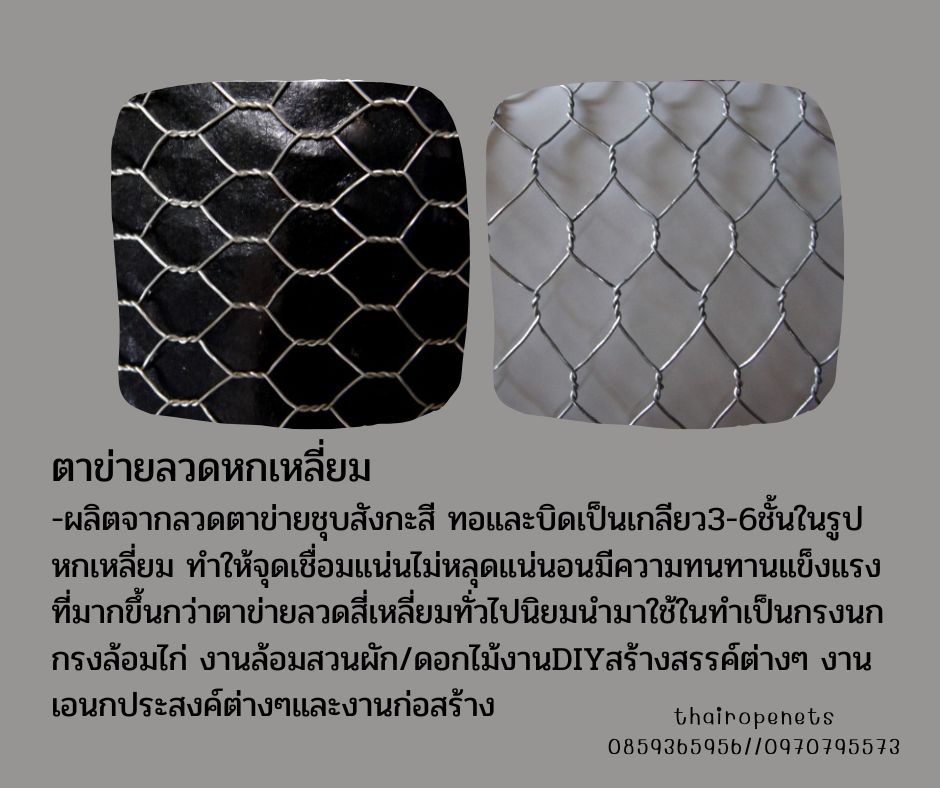 Hexagonal Wire ตาข่ายหกเหลี่ยม ตาข่ายลวดกรงไก่ ตะแกรงเหล็กชุดเชื่อมแน่นไม่หลุด ตาข่ายทำกรงนก ตาข่ายกันงู