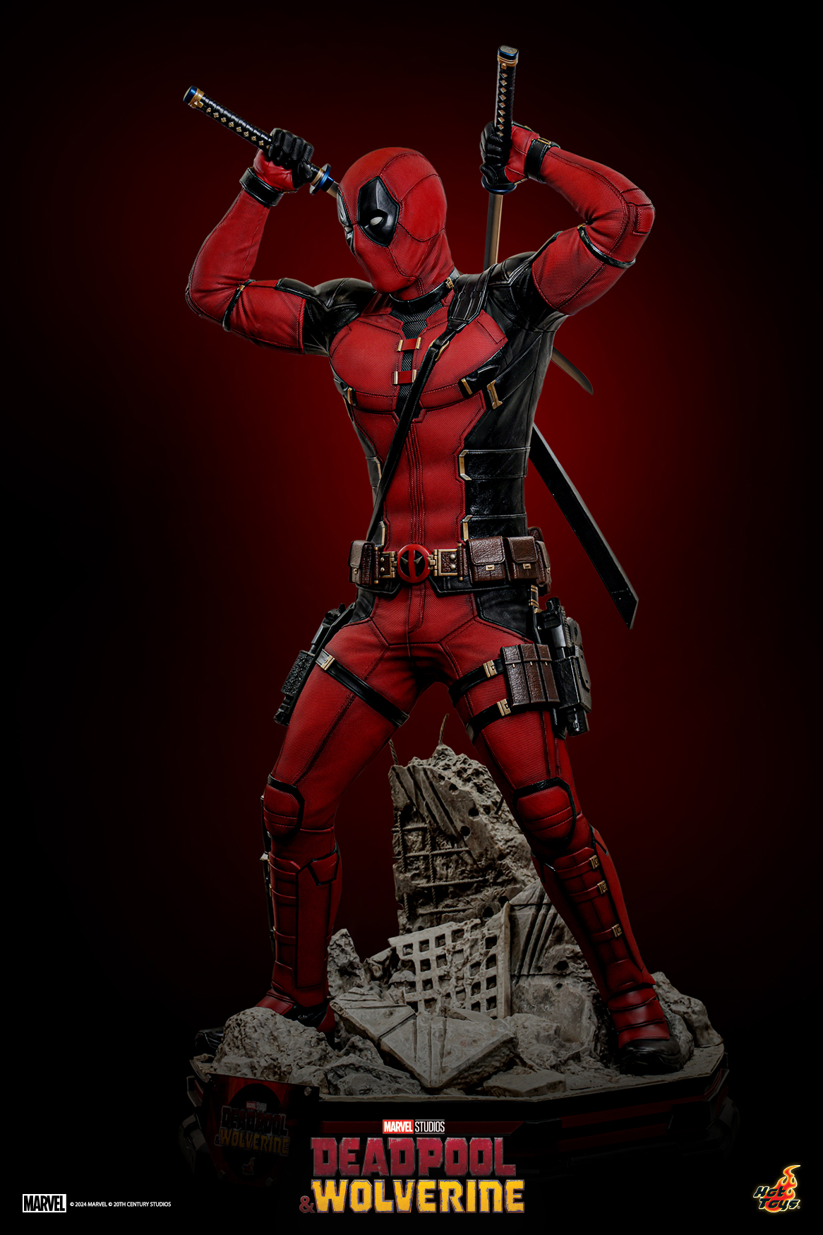 Hot Toys STA2401 Deadpool & Wolverine - Deadpool Life-Size Statue