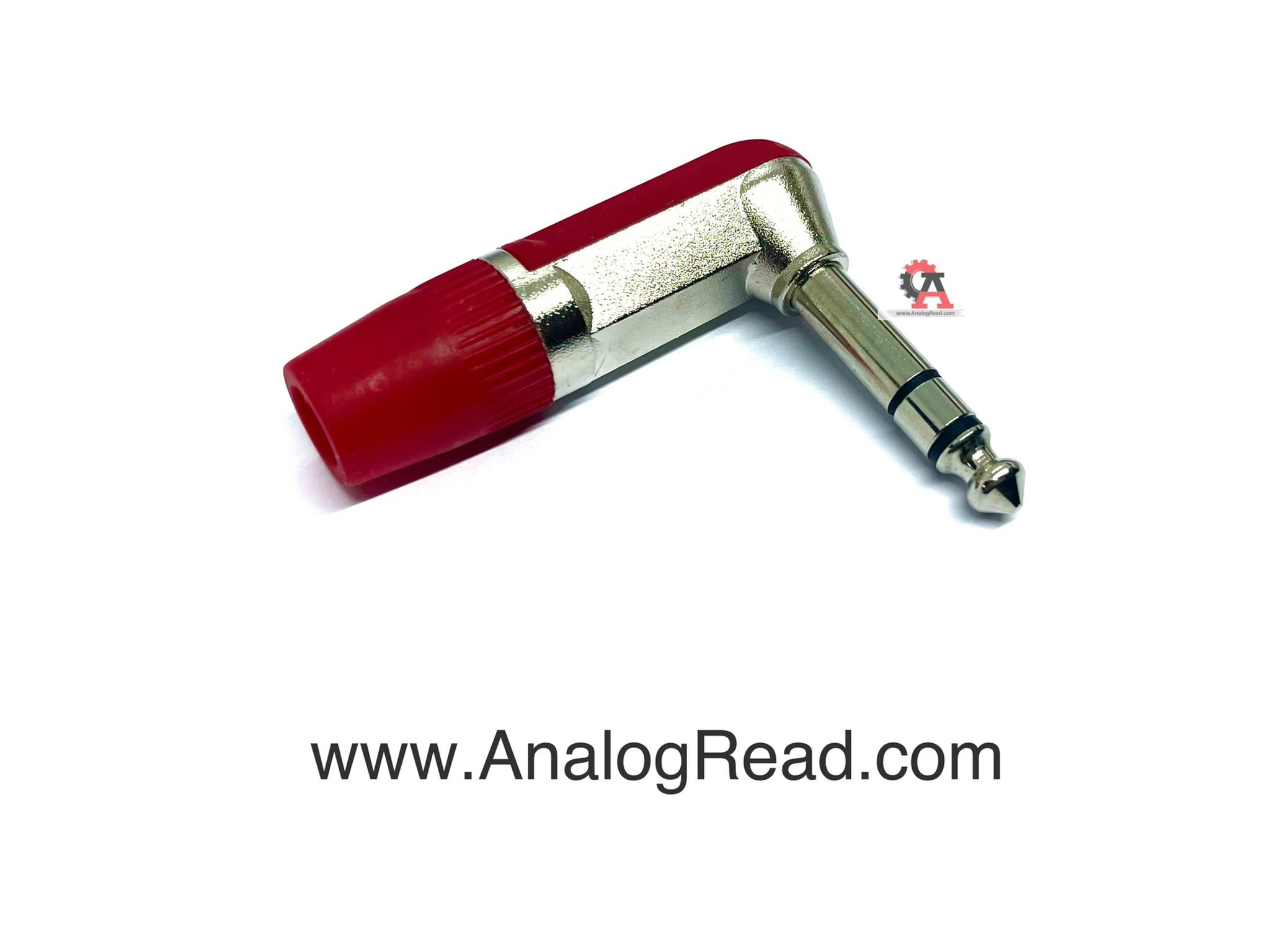 Male Mic Jack 6.35 mono สีแดง