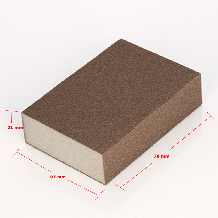 S02 ฟองน้ำกระดาษทราย 80 grite ชุด 4 ก้อน