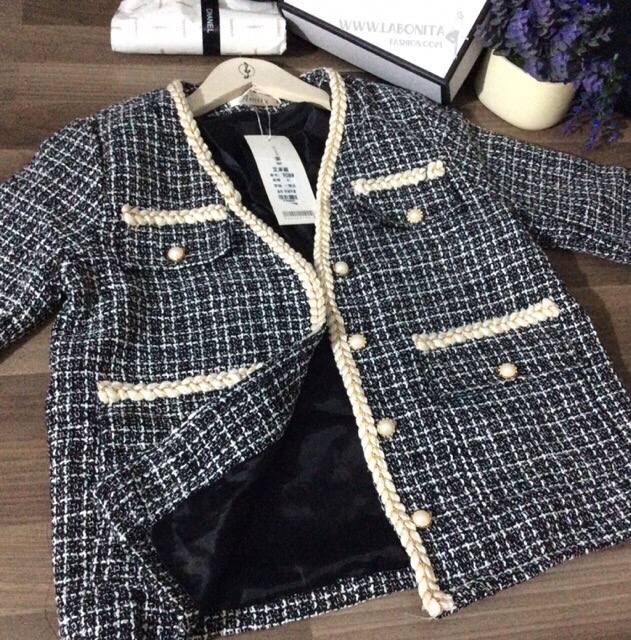 เสื้อคลุมผ้าทวีตสไตล์ชาแนล เสื้อคลุมเกาหลี งานเกรดPremium