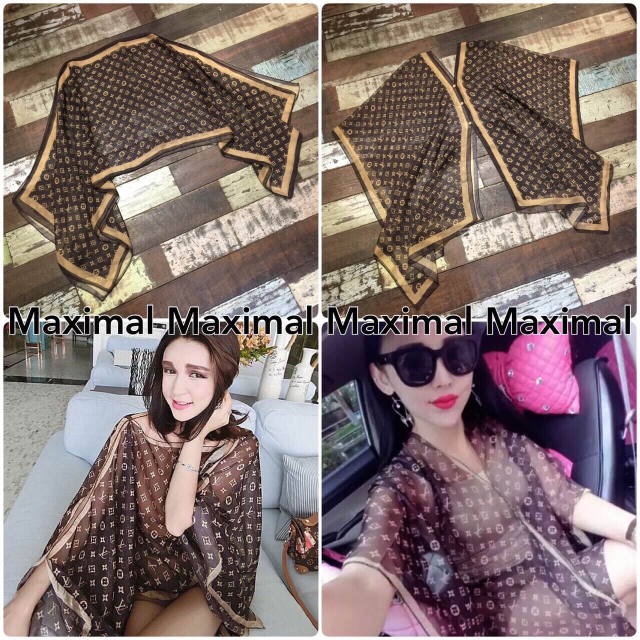 พร้อมส่ง เซทผ้าคลุมไหล่ LV & เสื้อสายเดี่ยว :Recommeded!!เสื้อคลุมไหล่โมโนแกรม งานแบรนด์ Louisvuitton
