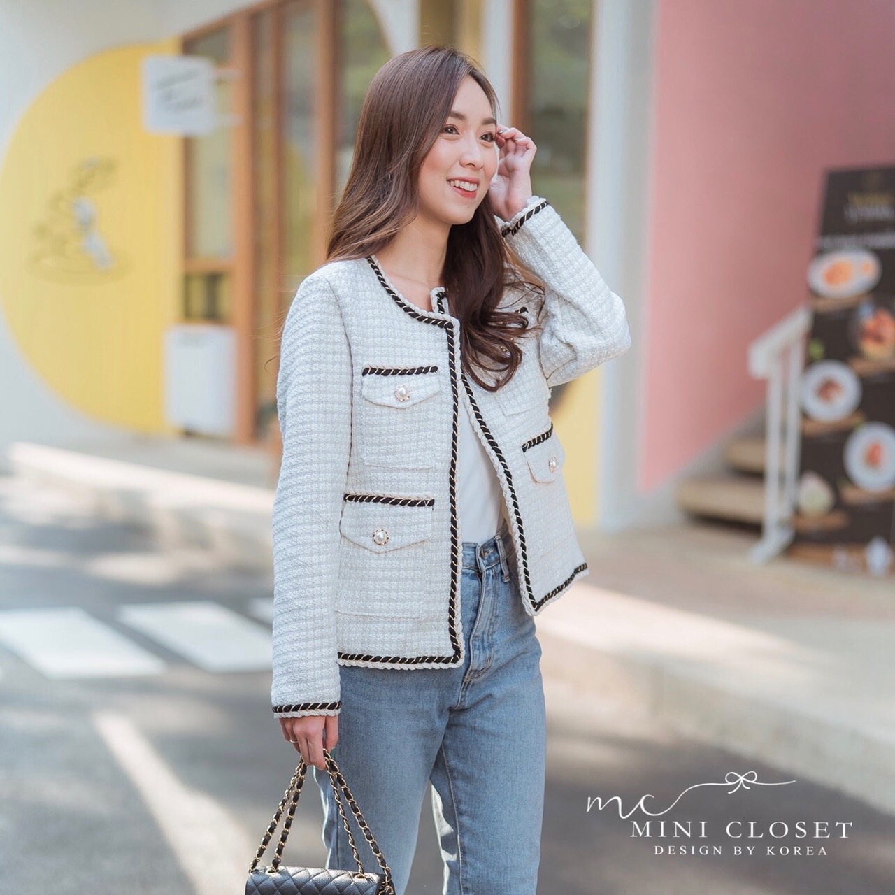 เสื้อคลุมผ้าทวีต สวยหรูดูดี มีให้เลือก 2 สีค่ะ