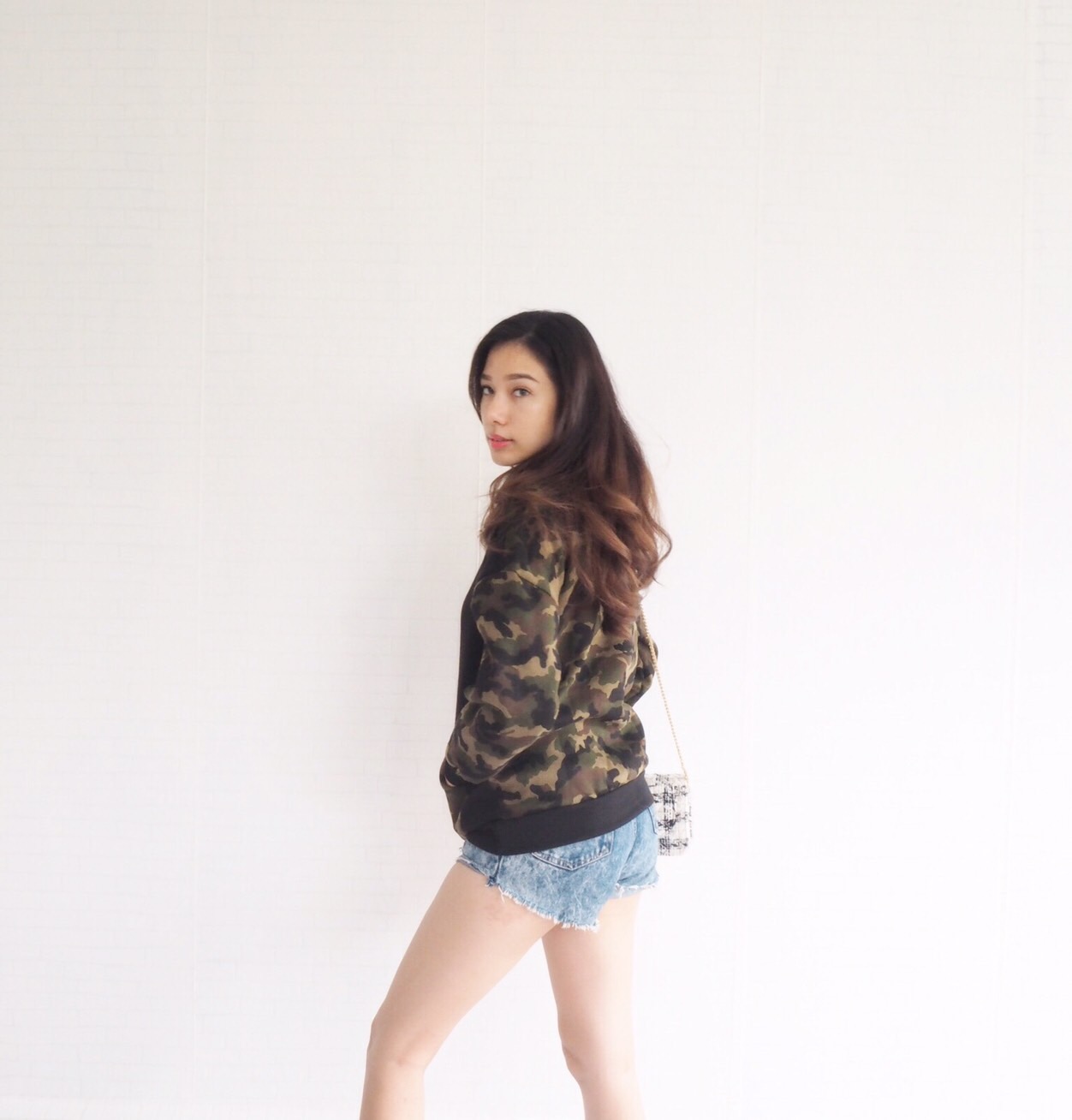 เสื้อกันหนาวมีฮู้ด เสื้อลายทหาร