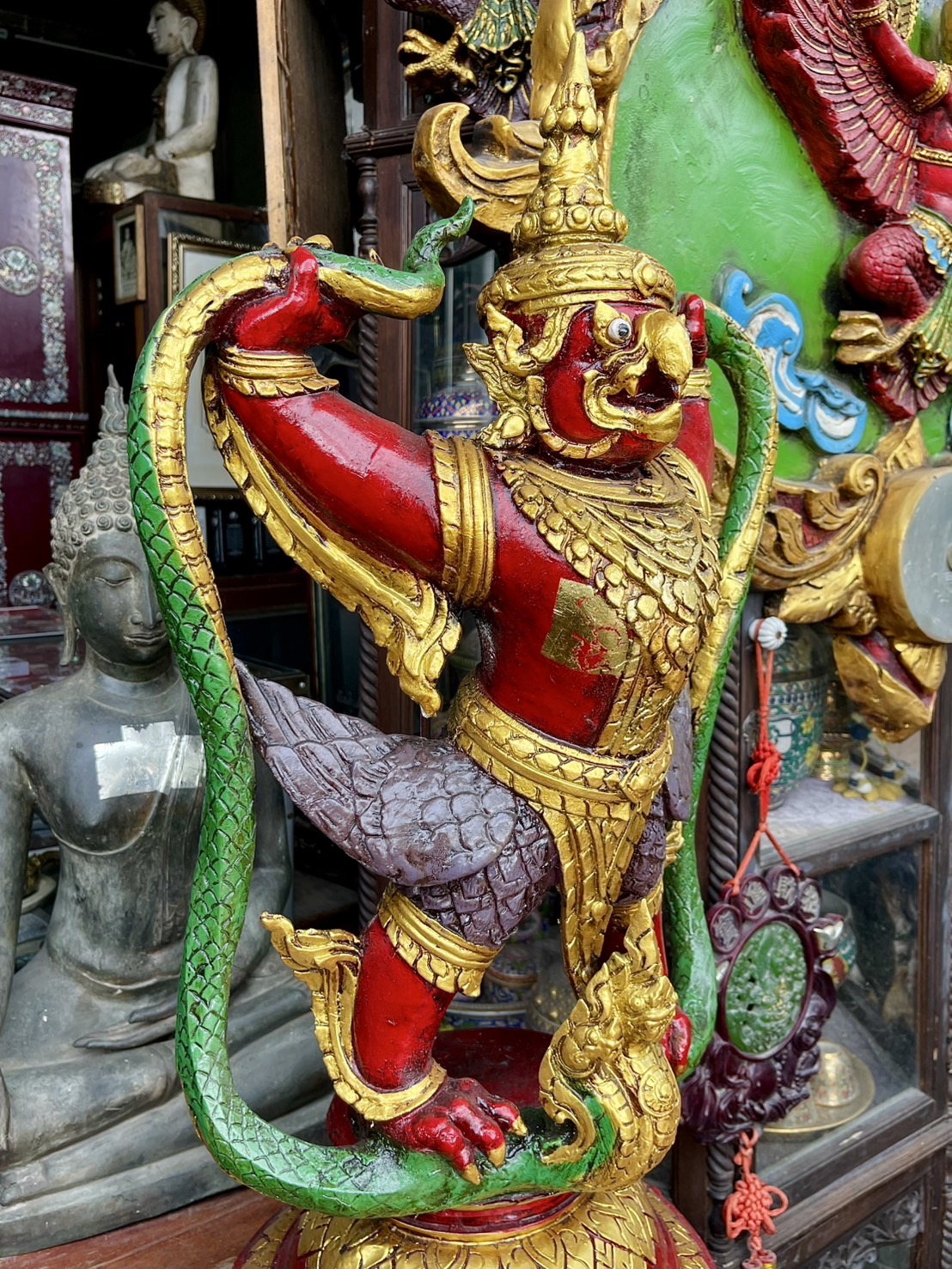 พญาครุฑยุดนาค ครุฑยุดนาค ครุฑตั้งโต๊ะบูชา