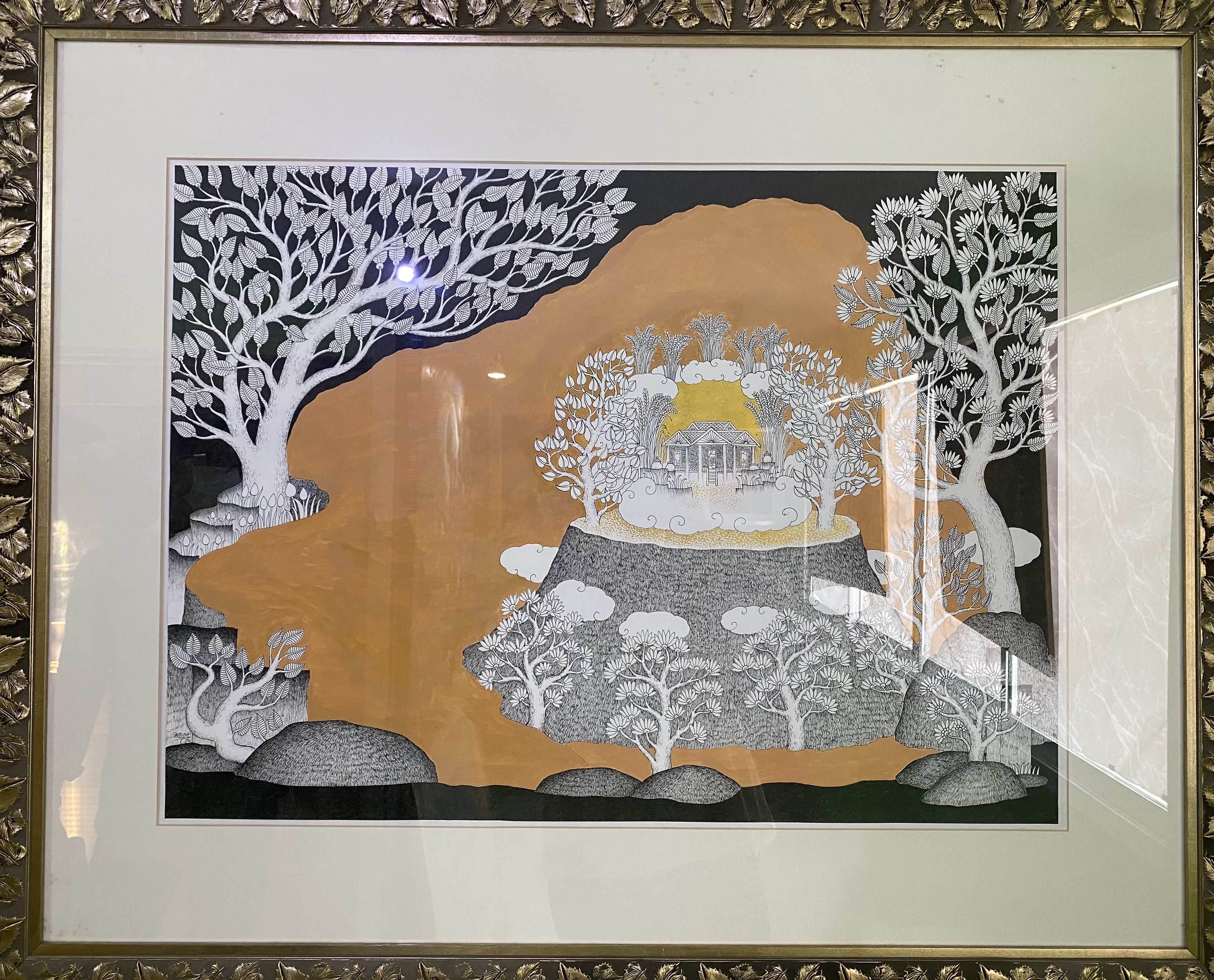 ภาพวาดสีน้ำ “House on The hill” ธีระวัฒน์ คะนะมะ Teerawat kanama