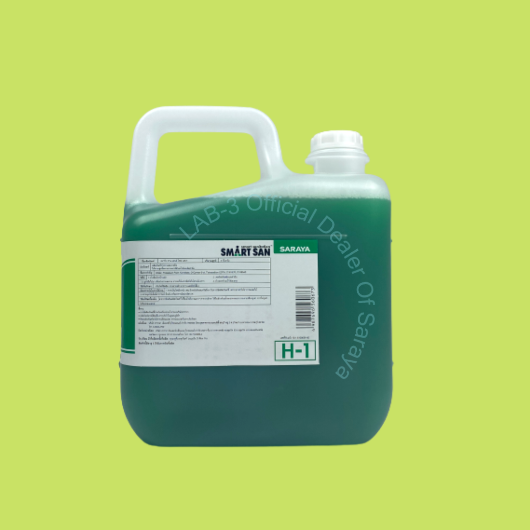 SARAYA สบู่โฟมล้างมือขจัดแบคทีเรีย Smart San Hand Soap H-1 (ไม่มีกลิ่น)ขนาด 5 ลิตร (สีเขียว) แถมฟรี หัวจ่ายสำหรับน้ำยา 1 อัน