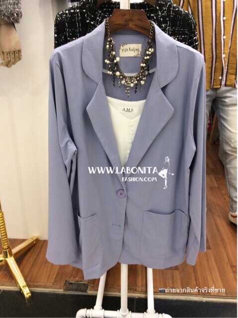 Blazer เบลเซอร์ สูทลินิน สูทสไตล์เกาหลีทรงOversize สไตล์ชิคๆคูลๆ