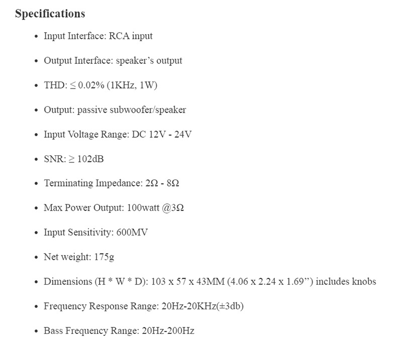 Fosi Audio M04 Subwoofer Amplifier ClassD ชิป TPA3116 ประกันศูนย์ไทย