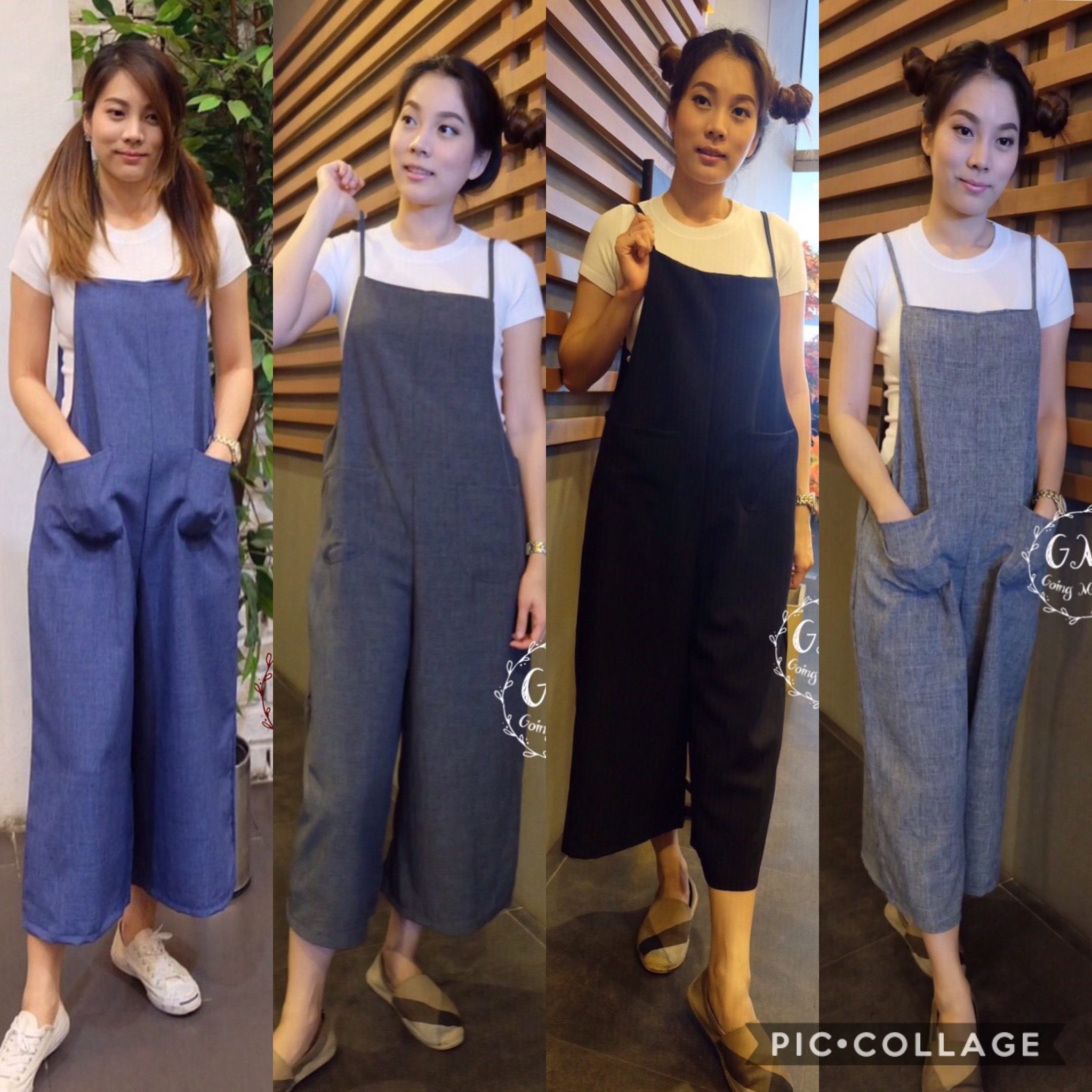 เอี๊ยมกางเกงขายาว7ส่วน ผ้าเนื้อดีใส่สบาย สาวไซส์ใหญ่ก็ใส่ได้สบายๆเลยนะคะ