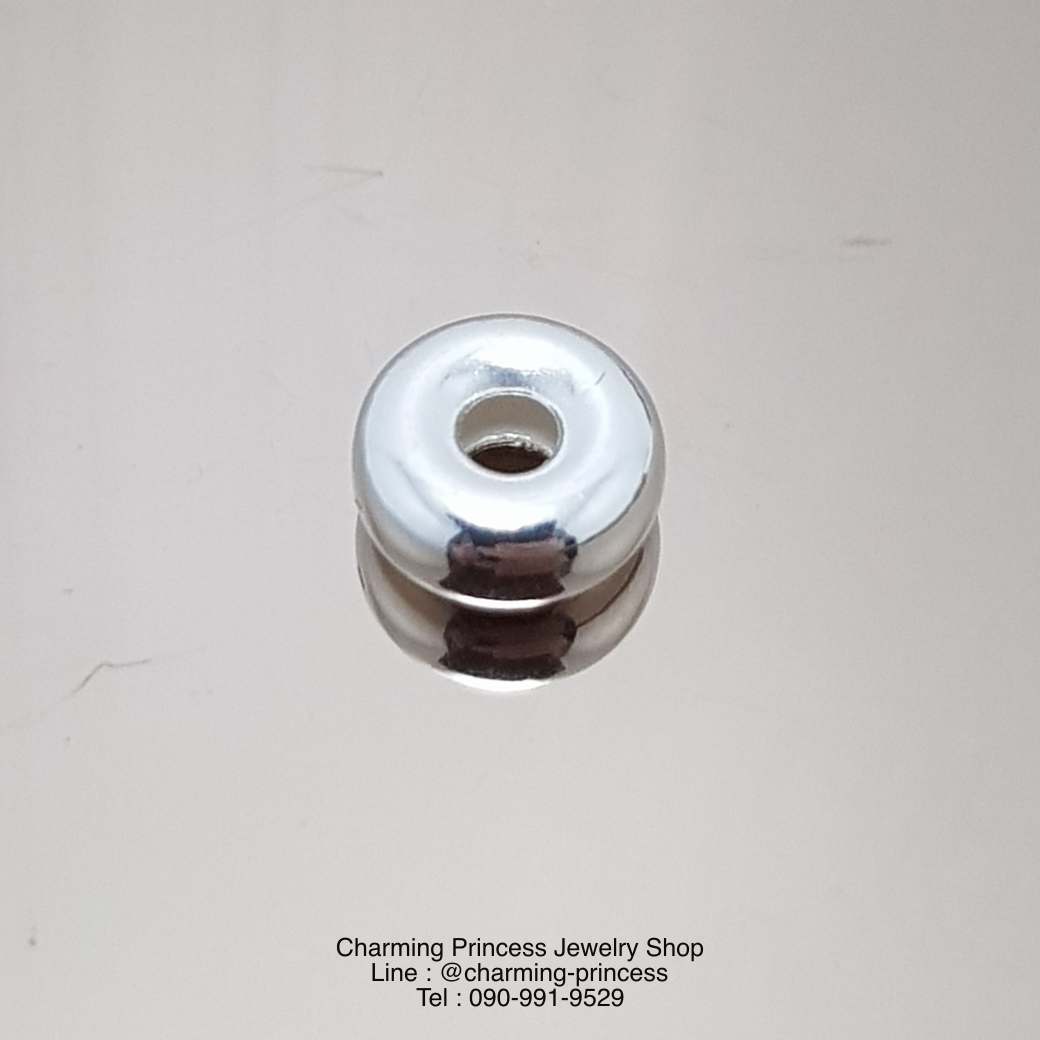 ตัวคั่นเงินแท้ ตัวคั่นลูกปัด ชาร์มเงินแท้ วงล้อ โดนัท 925 Wheel Spacer