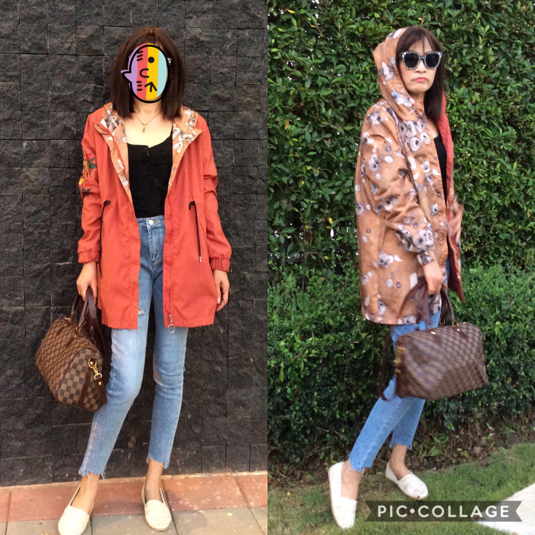 เสื้อคลุม แจ็คเก็ตมีฮู้ด ใส่ได้2หน้า ผ้าดีมากเว่อร์