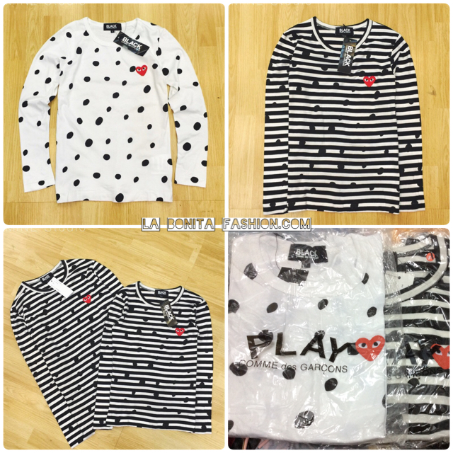 PLAY Comme des'garcons เสื้อแขนยาวสกรีนลายจุดใหม่ อีกหนึ่งแบรนด์ ที่มากี่รอบก็ขายดี๊ดี