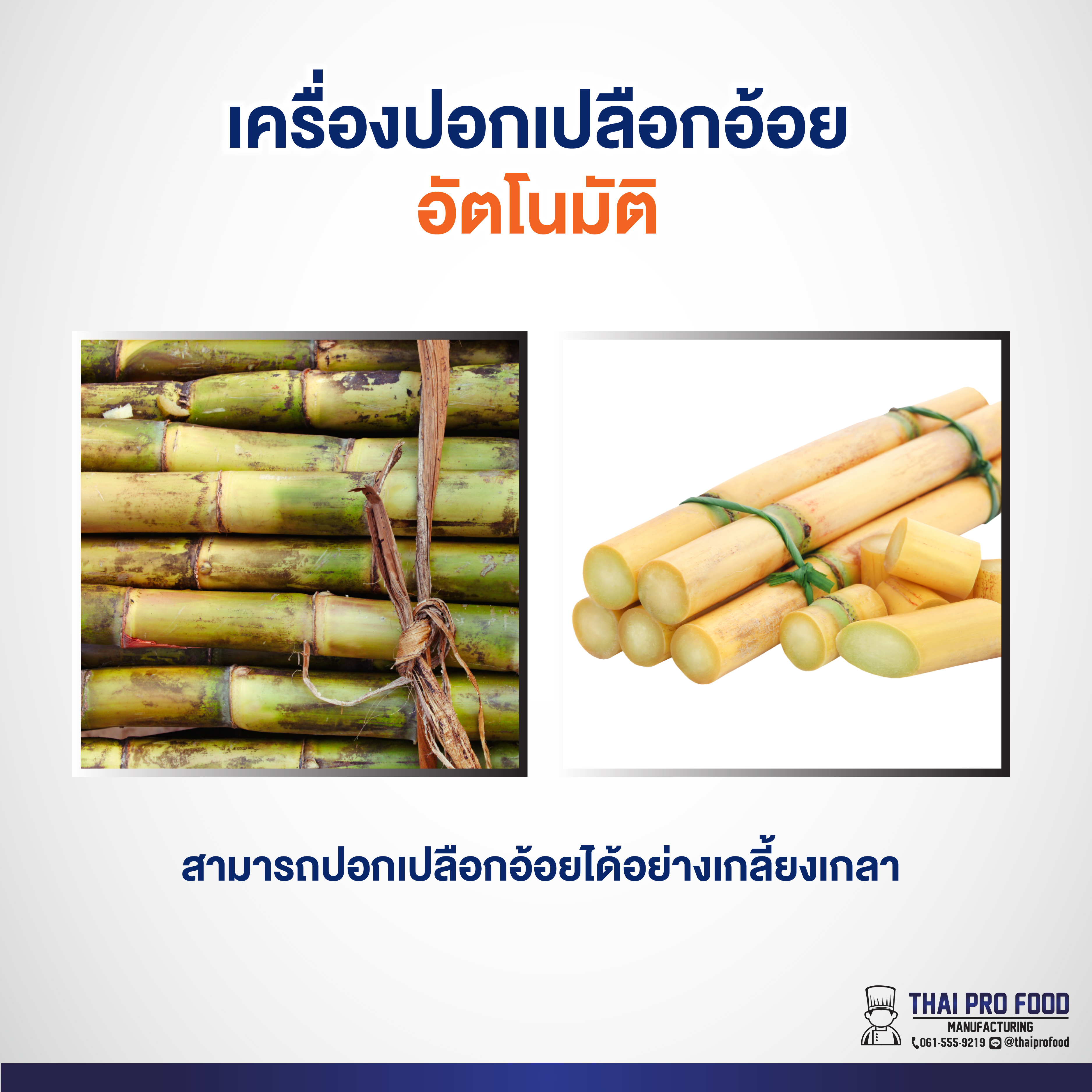 เครื่องปอกเปลือกอ้อย อัตโนมัติ