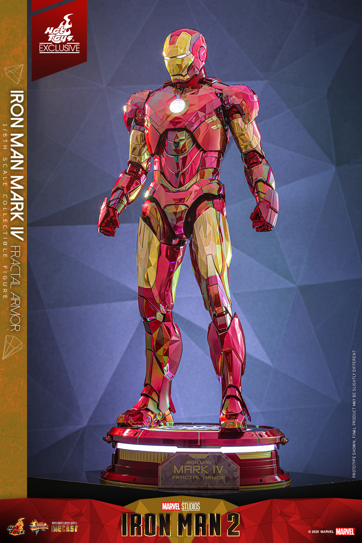 Hot Toys MMS792D70 Iron Man 2 - Iron Man Mark IV (Fractal Armor) [Hot Toys Exclusive]