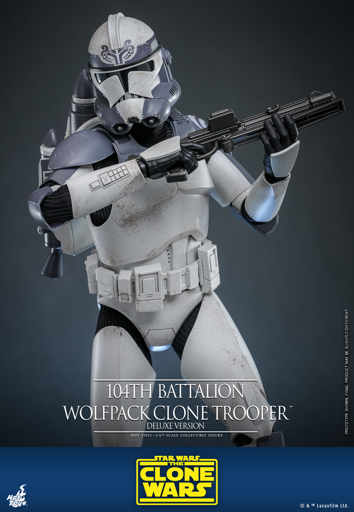 Hot Toys TMS143 Star Wars: The Clone Wars - 104th Battalion Wolfpack Clone Trooper (Deluxe Version)