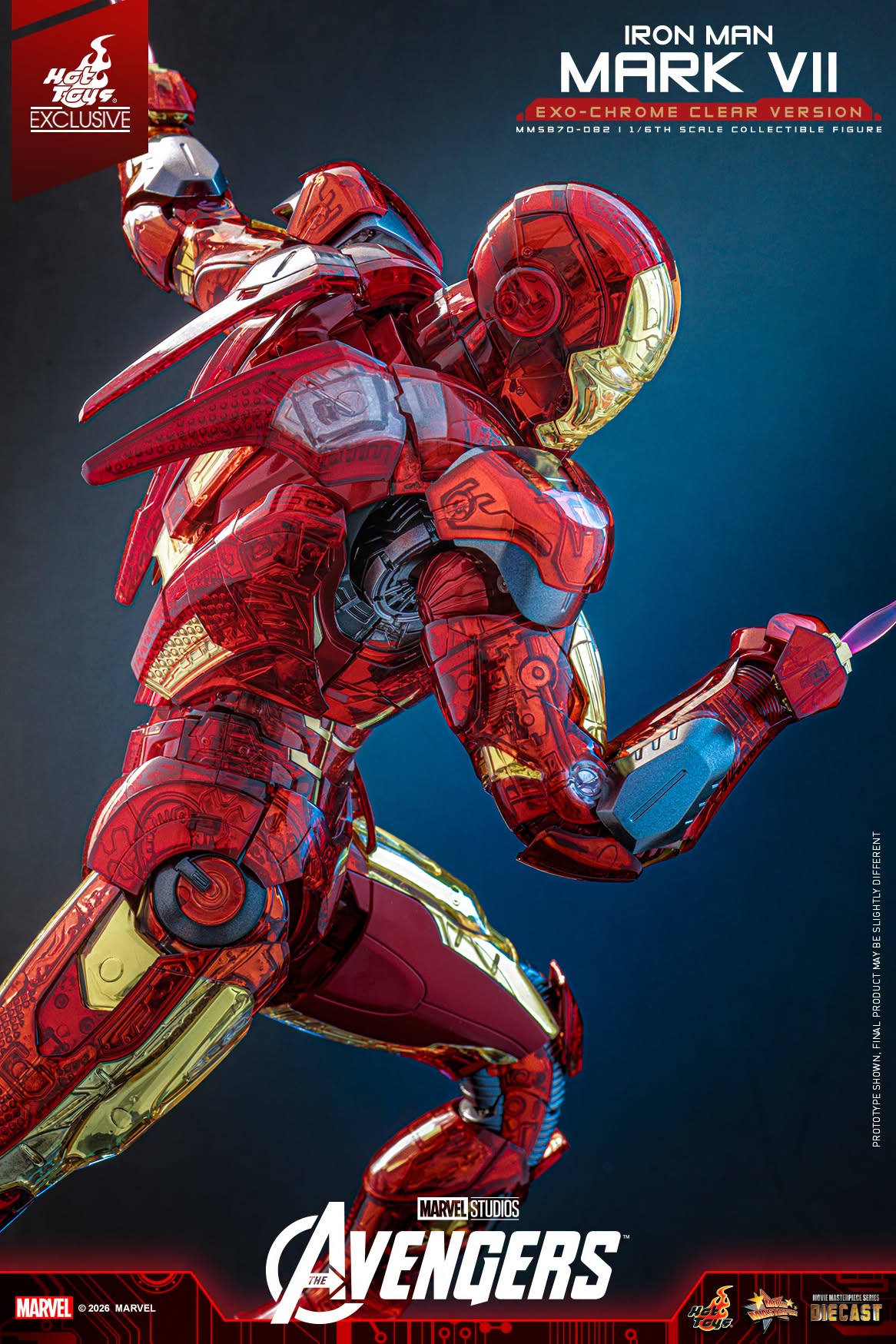 Hot Toys MMS870D82 The Avengers - Iron Man Mark VII (Exo-Chrome