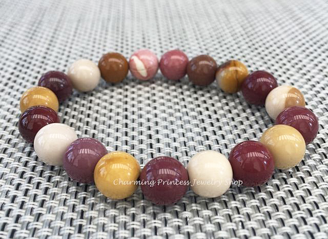 Mookaite Jasper มูไคต์ แจสเปอร์ 10 มม ส่งเสริมความปรารถนาให้สำเร็จ