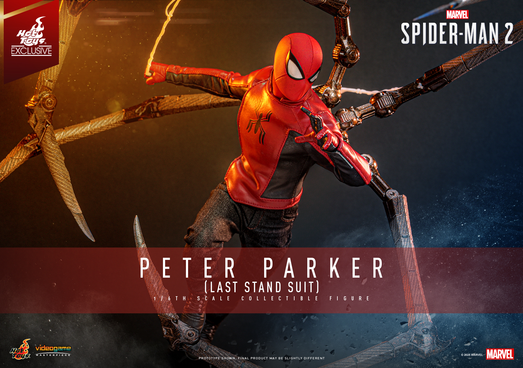 Hot Toys VGM71 Marvel's Spider-Man 2 - Peter Parker (Last Stand Suit) [Hot Toys Exclusive]